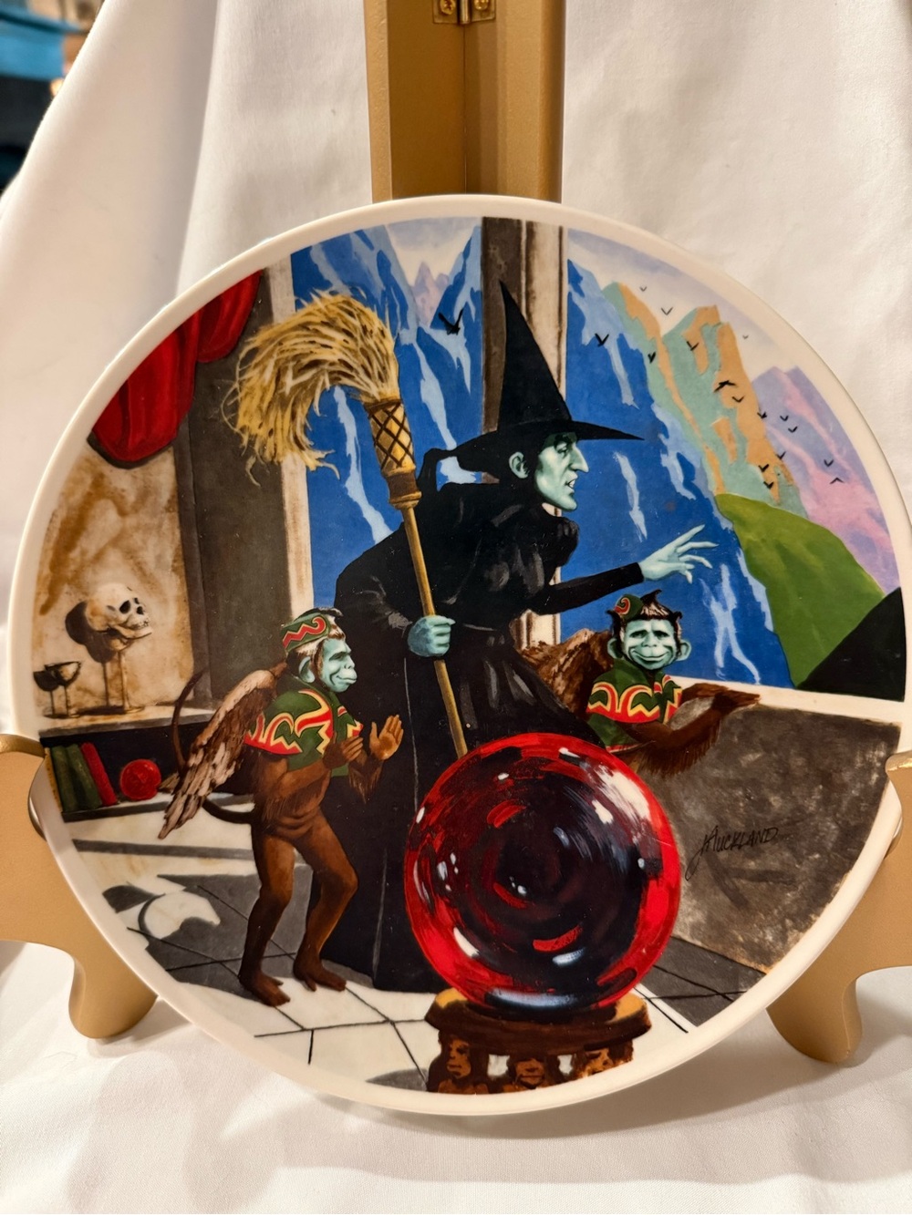 Knowles Hand Painted Wizard of Oz collector plates 5 in total